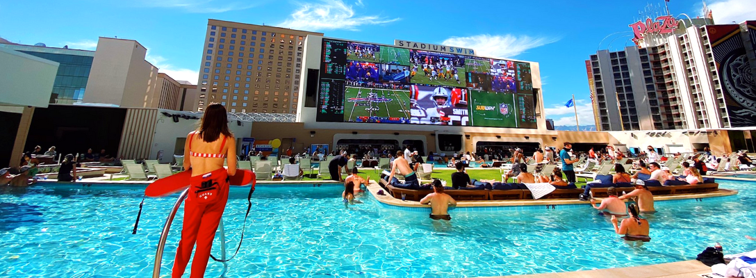 It's not about the swimming at these Vegas party pools