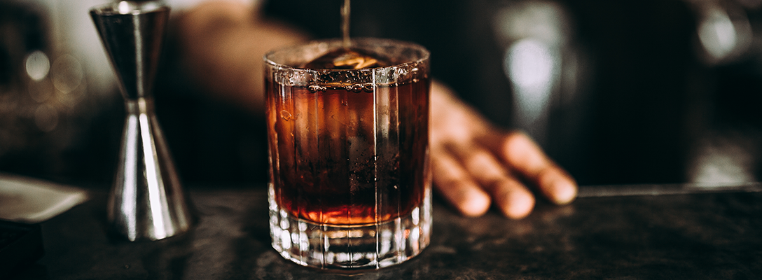 Whiskey Cocktail Made by Bartender in Las Vegas