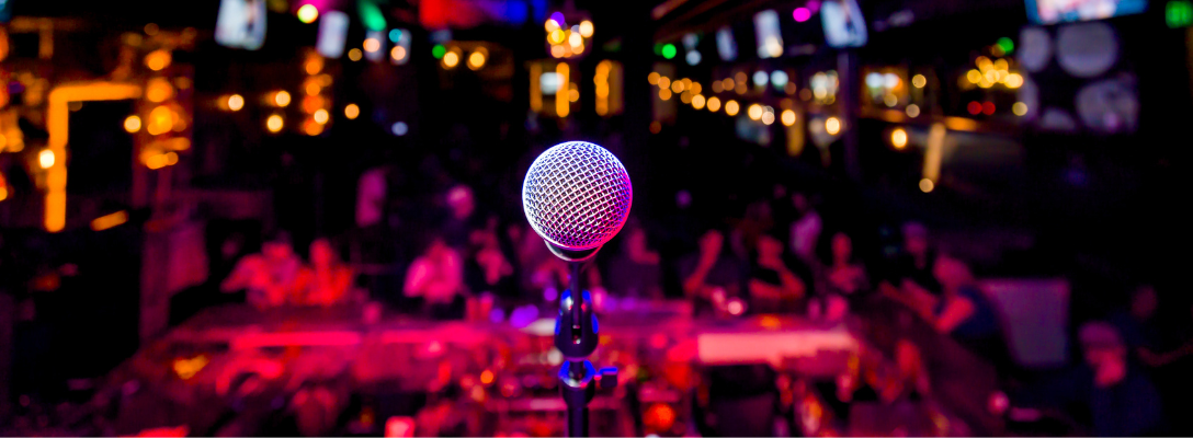 Microphone at Las Vegas Comedy Club