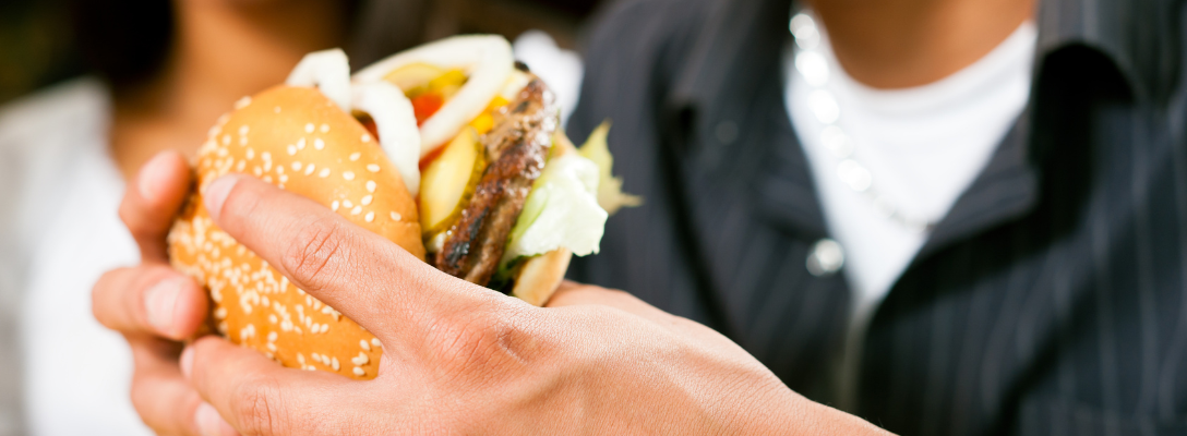 Person Eating Burger in Las Vegas