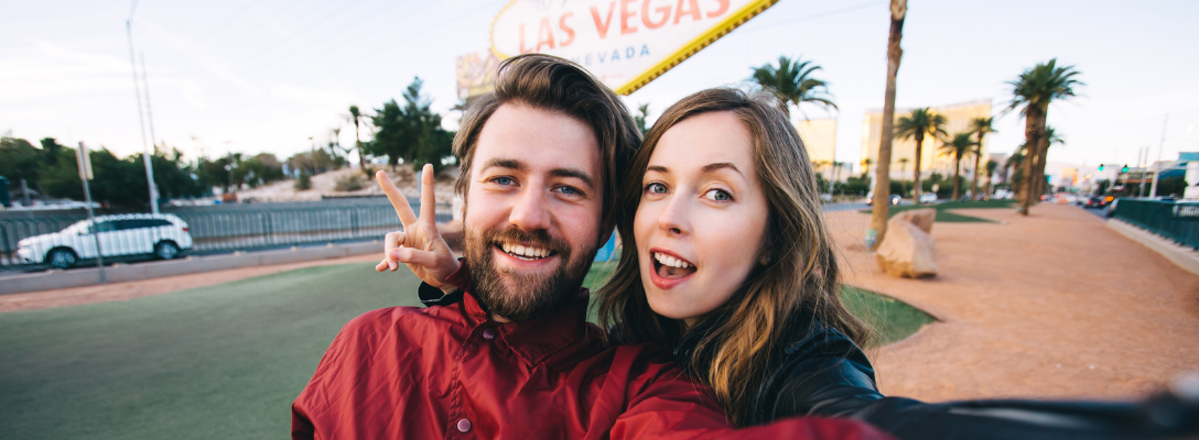 Couple Visiting Las Vegas in Fall