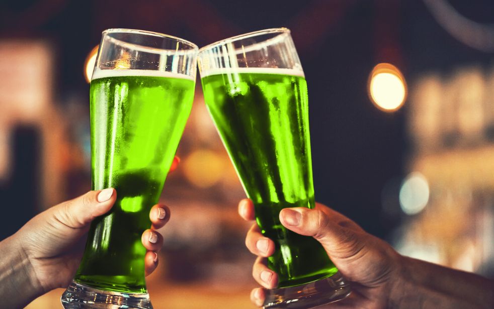 green beer for st. patrick's day at circa bar at circa resort in downtown las vegas