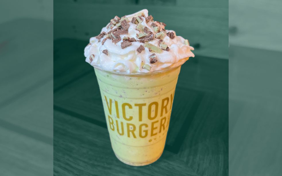 st.patricks day speciality andes shake at victory burger at circa resort in las vegas